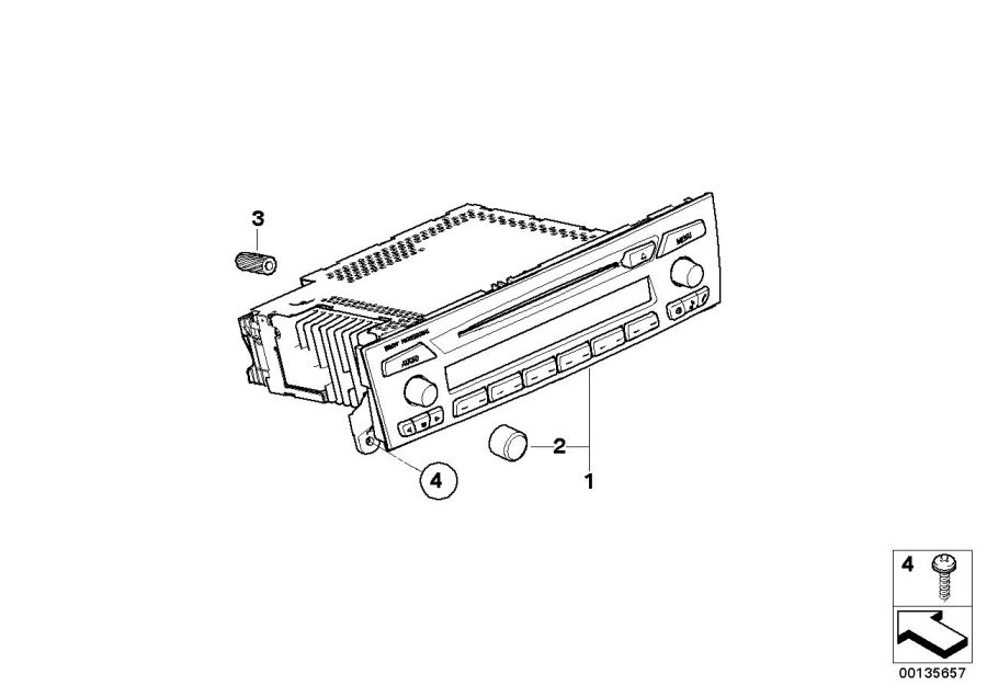 Diagram Radio BMW Professional CD for your BMW X1  