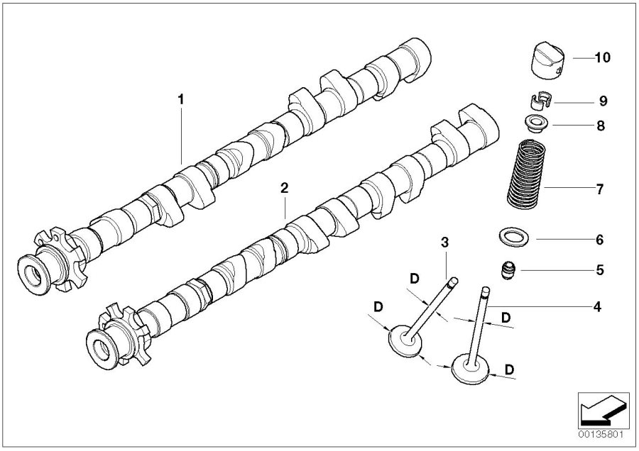 Diagram Valve Timing Gear - Cam Shaft for your 2017 BMW M6   