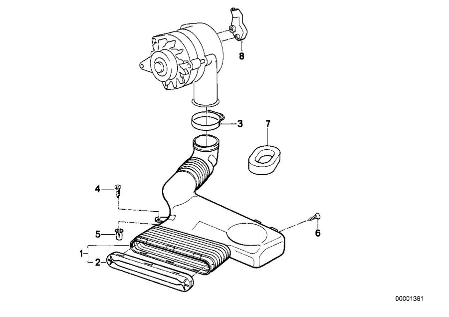 Diagram Alternator cooling for your 2013 BMW 750i   