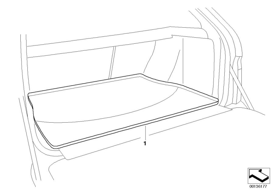 Diagram Cargo Tray for your BMW 650iX  