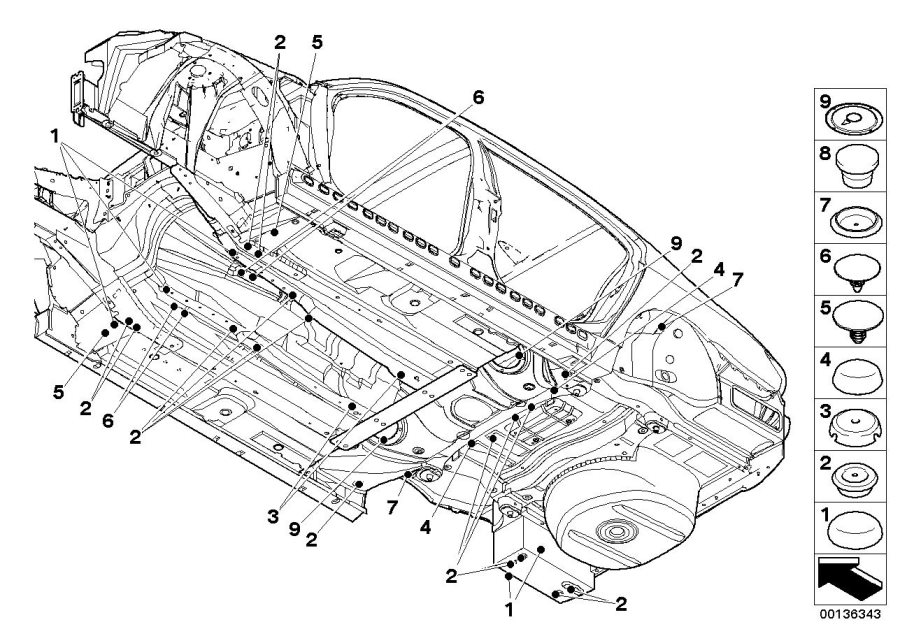 Diagram Sealing CAP/PLUG for your BMW