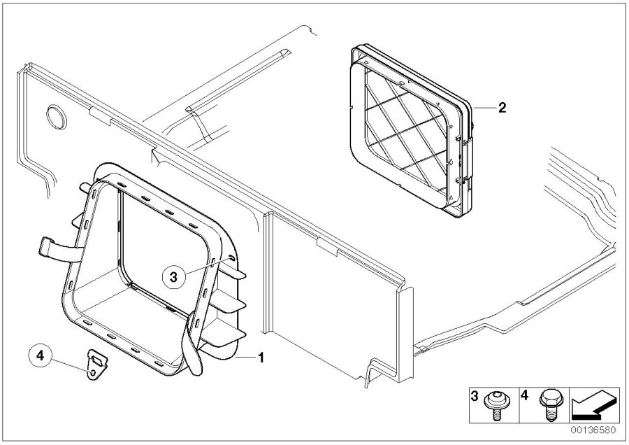 Diagram Rear seat ski bag for your 2010 BMW M6   