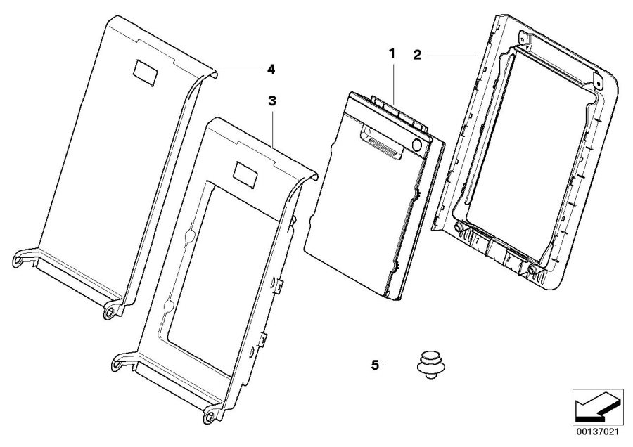 Diagram Rear seat ski bag for your 2009 BMW M6   