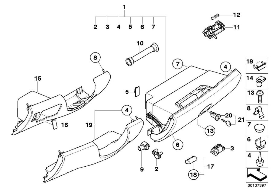 Diagram GLOVE BOX for your MINI