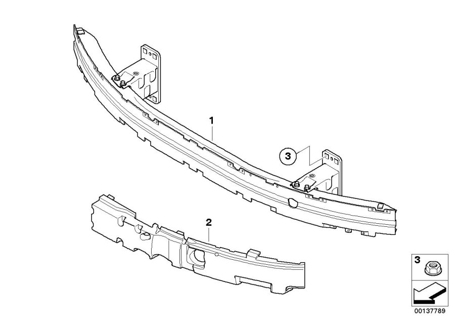 Diagram Carrier, front for your 2004 BMW 645Ci   