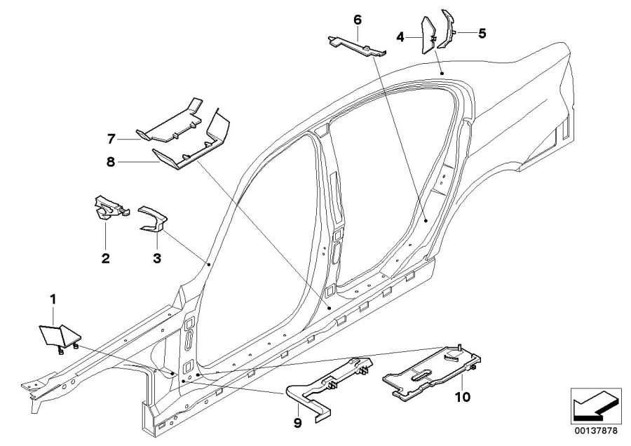 Diagram Cavity shielding, side frame for your 2013 BMW M6   