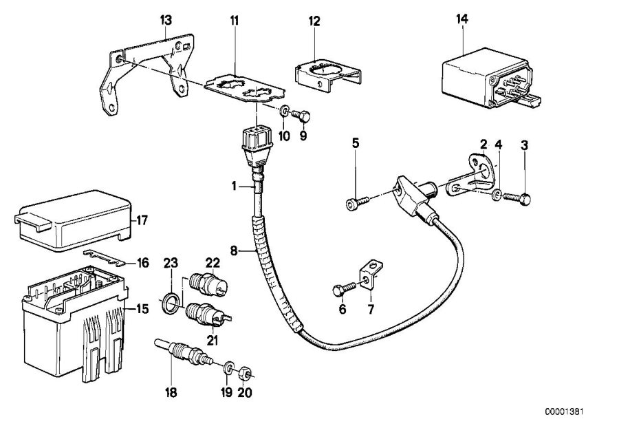 Diagram GLOW PLUG UNIT/TEMP.SENSOR/TRIGG.CONTACT for your 2016 BMW i3  60Ah 