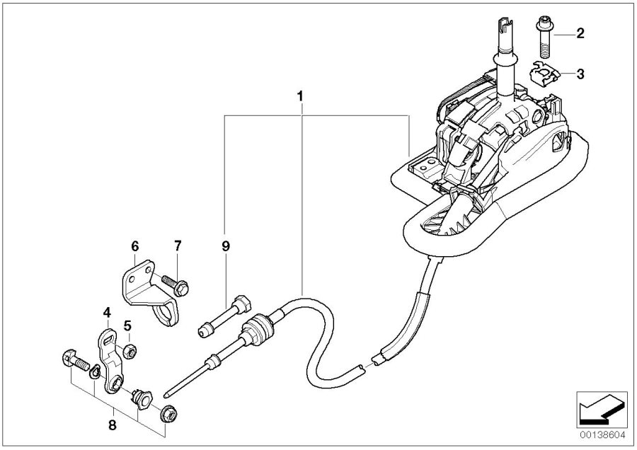 Diagram AUTOM.TRANSMISS.STEPTRONIC SHIFT PARTS for your 2022 BMW Z4   