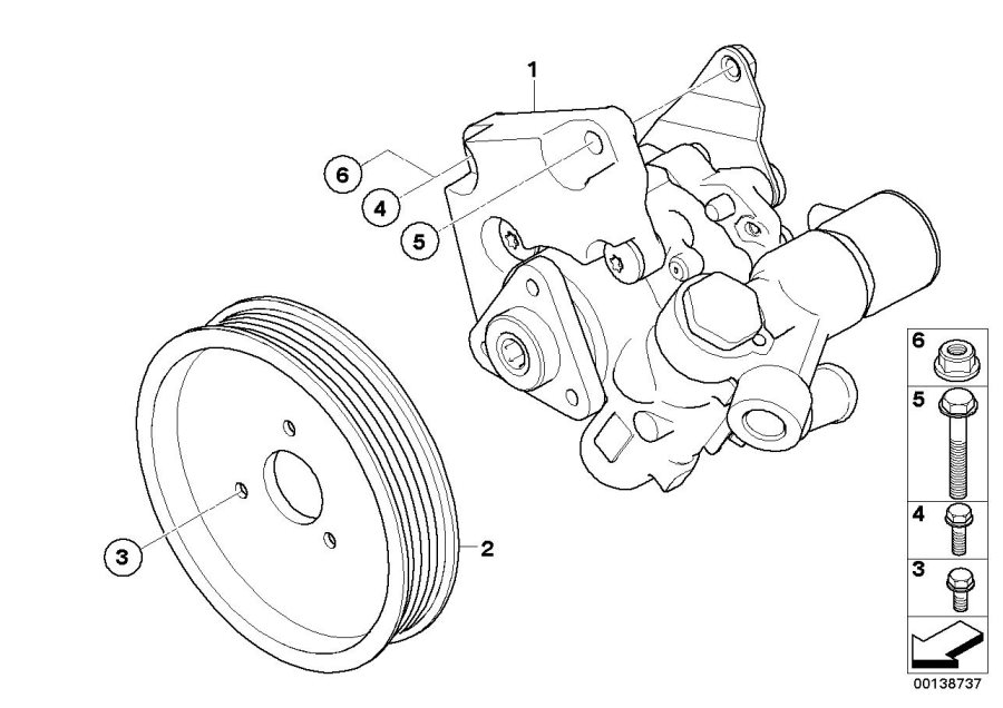 Diagram Power steering PUMP/ACTIVE steering for your 1988 BMW M6   