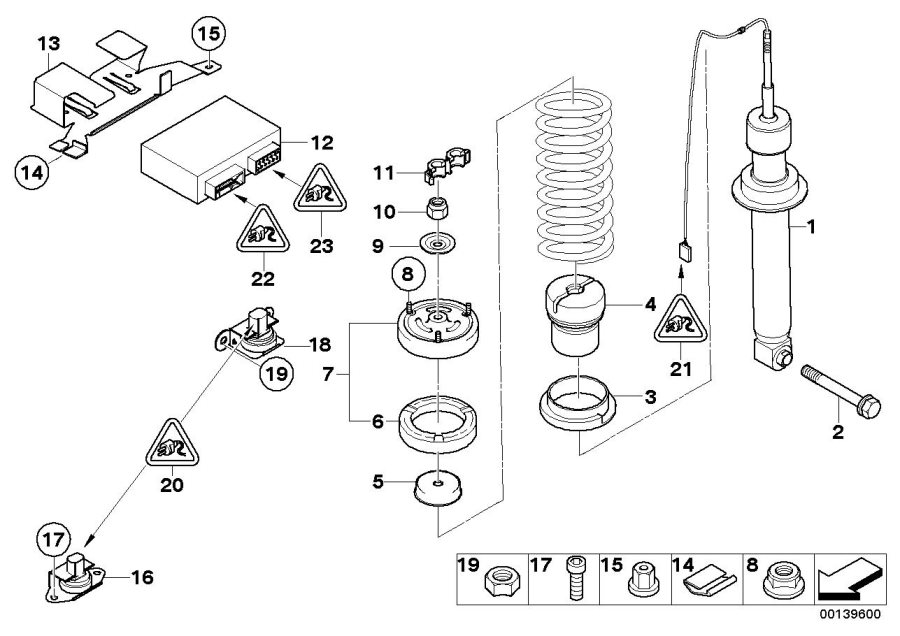 Diagram Rear spring strut EDC/CTRL UNIT/SENSOR for your 2009 BMW 750Li   