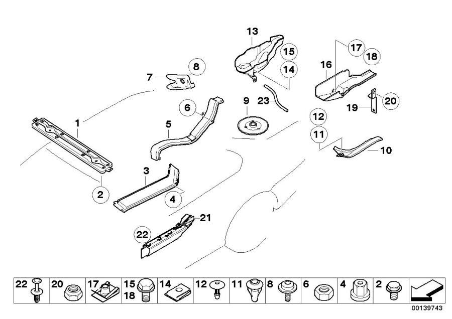 Diagram Various body parts for your BMW