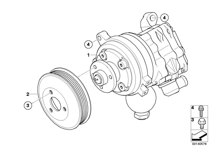 Diagram Steering PUMP/DYNAMIC DRIVE/ACTIVE steer for your BMW