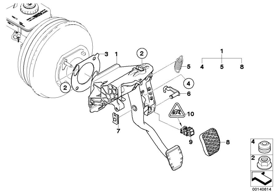 Diagram Pedal assembly smg for your 2016 BMW 535i   