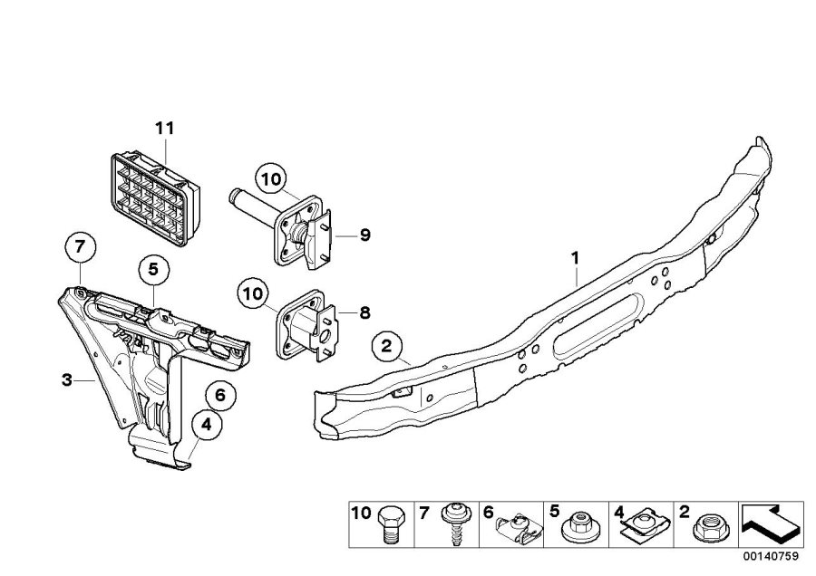 Diagram Carrier, rear for your 2012 BMW M6   