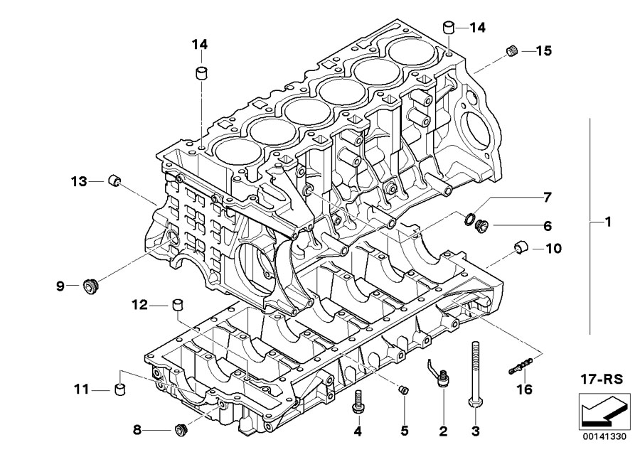 Diagram Engine Block for your 1996 BMW