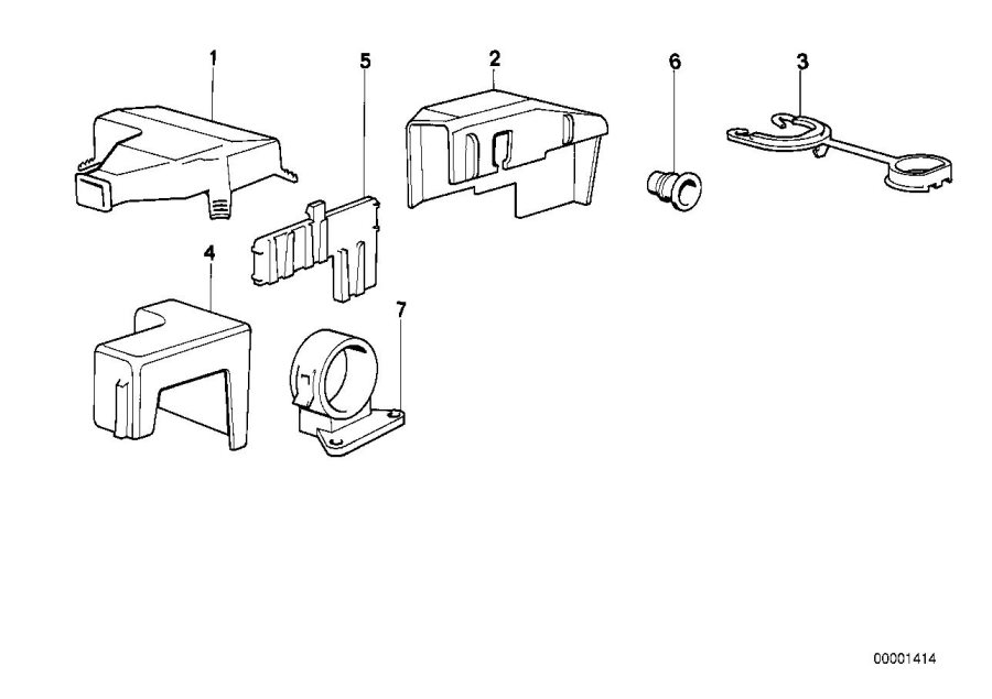 Diagram Cable Harness Fixings for your BMW