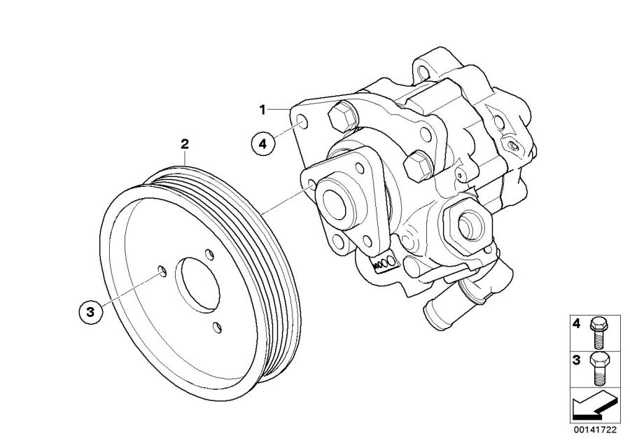 Diagram Power steering pump for your BMW