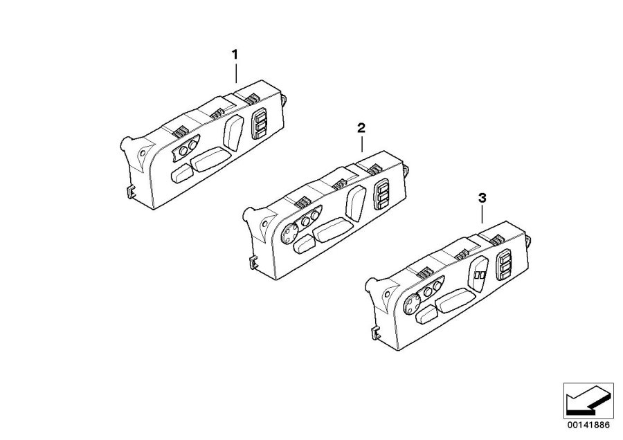 Diagram Seat adjustment switch, front for your BMW