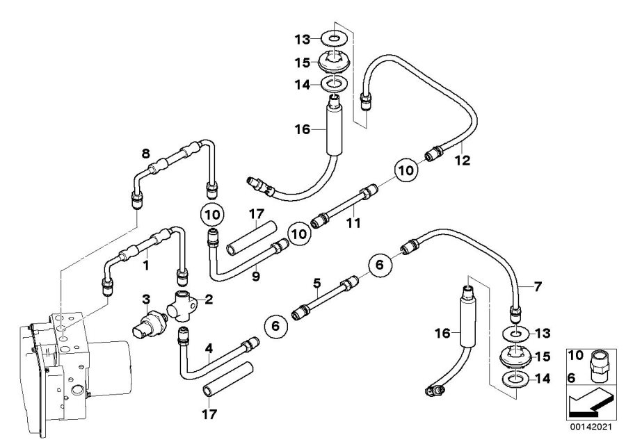 Diagram Brake pipe rear (S541A) for your BMW