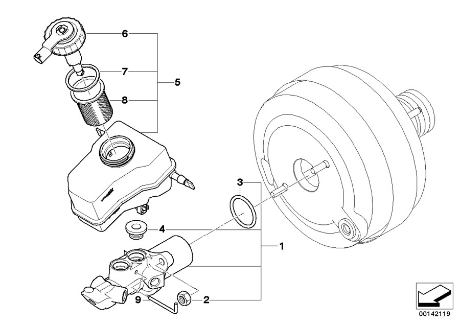 Diagram Brake master cylinder for your BMW