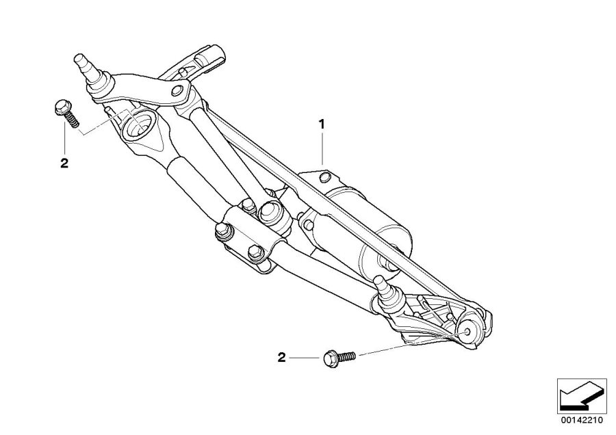 Diagram Wiper system, complete for your 2007 BMW 328xi Coupe  