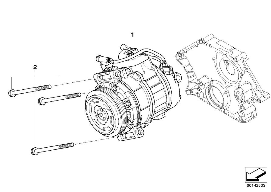 Diagram RP A/C compressor for your 2023 BMW X3  30eX 