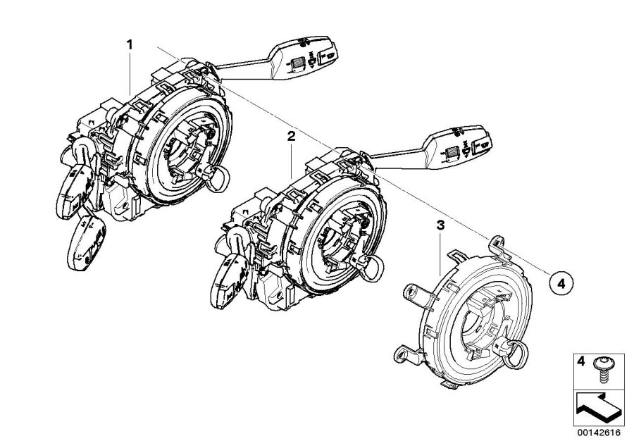 Diagram Switch unit steering column for your 2009 BMW 528i   