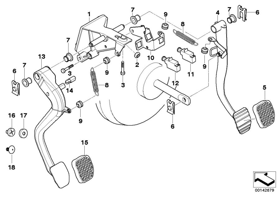 Diagram PEDALS/STOP light switch for your BMW 320i  