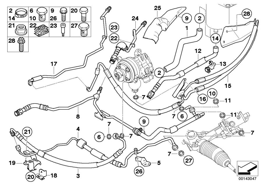 Diagram Power STEERING/OIL PIPE/DYNAMIC drive for your 2016 BMW 228i   