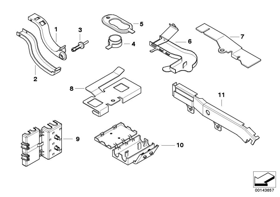 Diagram Cable HOLDER/COVERING for your 2006 BMW 525xi   
