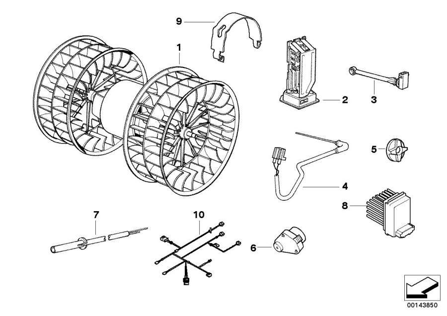 Diagram Electric parts for ac unit for your 2005 BMW 530i   