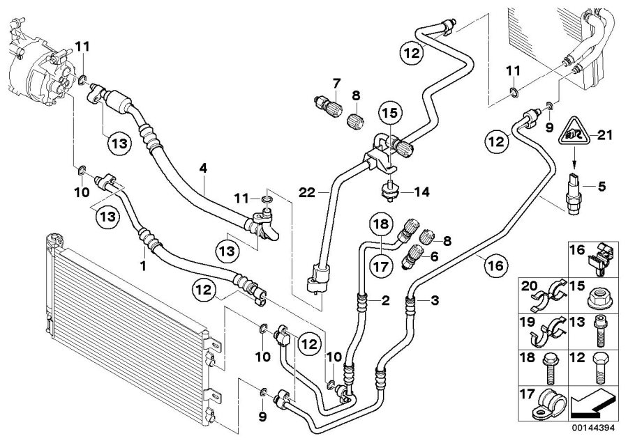 Diagram Coolant lines for your MINI