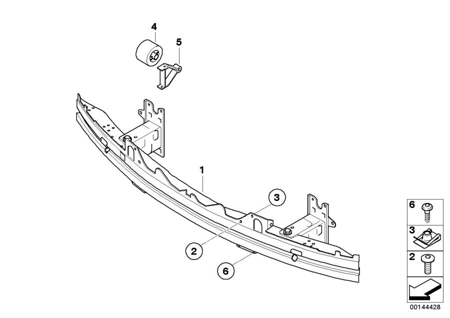 Diagram Carrier, front for your 2004 BMW 645Ci Convertible  