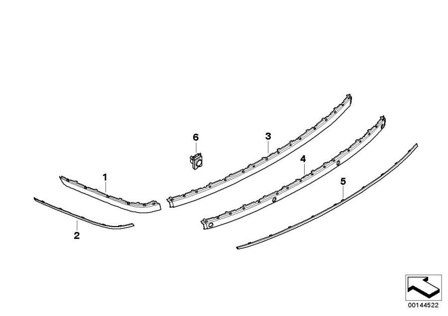 Diagram Trim, decor elements, rear for your 1988 BMW M6   