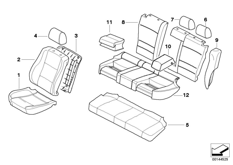 Diagram Individual series, Germany KA175 Part 2 for your 1999 BMW 528i Touring/Wagon Manual 