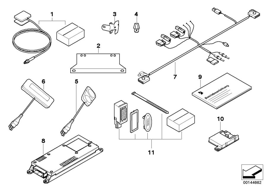 Diagram Single parts f hands-free fac. Bluetooth for your MINI