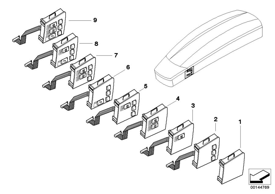 Diagram Switch, additional seat functions, front for your BMW