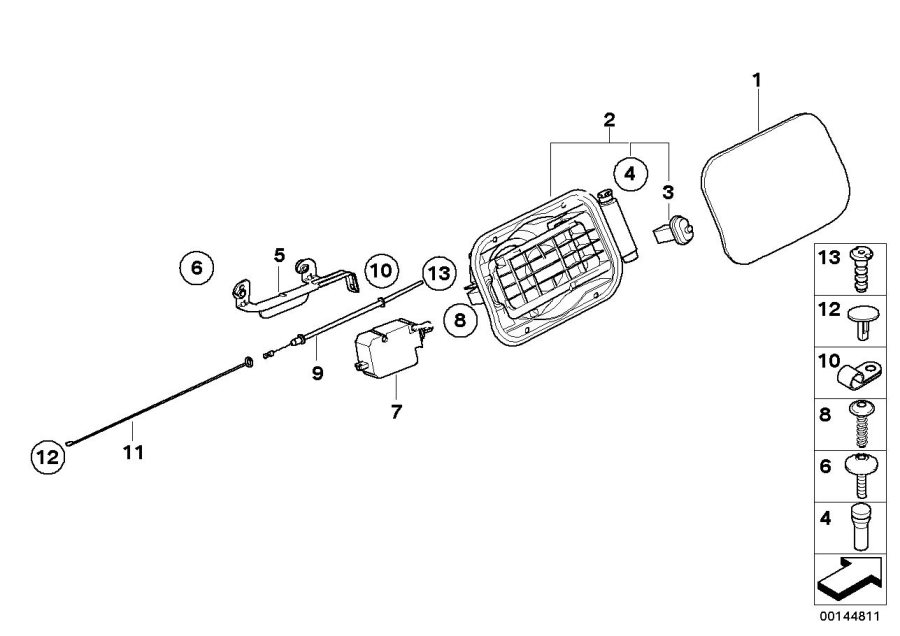 Diagram Fill-in flap for your BMW