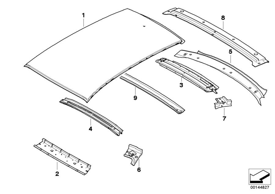 Diagram Roof for your 2007 BMW M6   