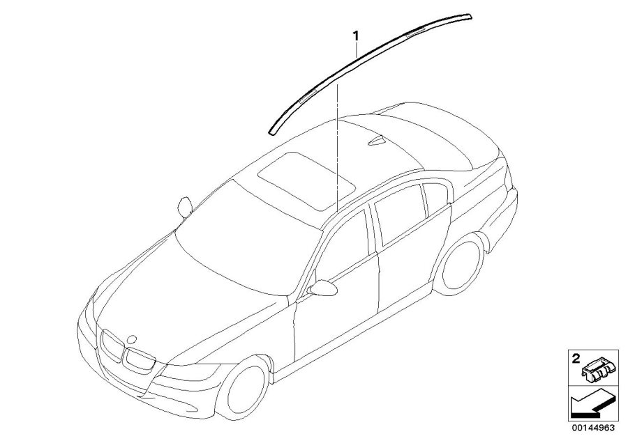 Le diagramme Postéquip. opérations ext. couleur véh. pour votre BMW