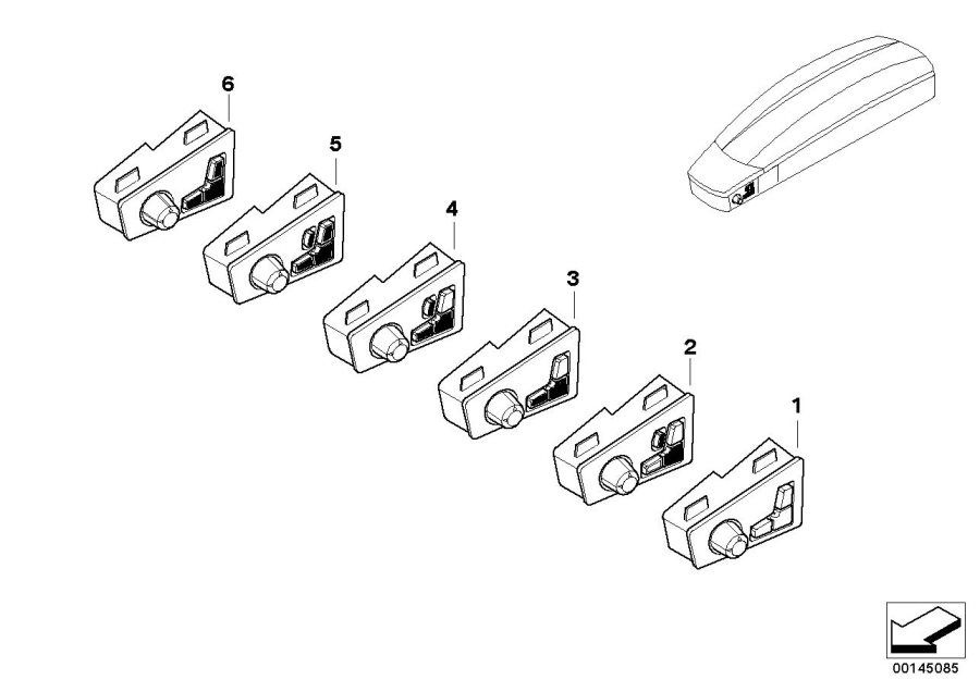 Diagram Seat adjustment switch, front for your BMW