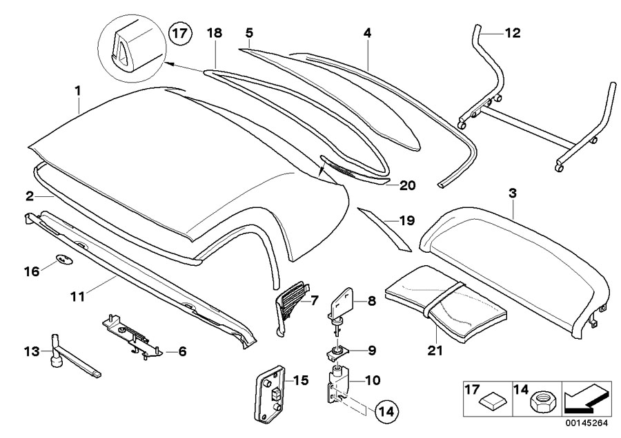 Diagram Hardtop for your 1996 BMW