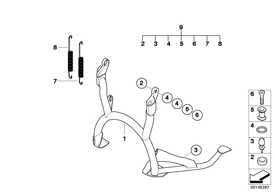 Diagram Centre stand for your BMW