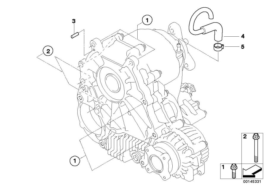 Diagram Gearbox mounting parts for your 2016 BMW X1   