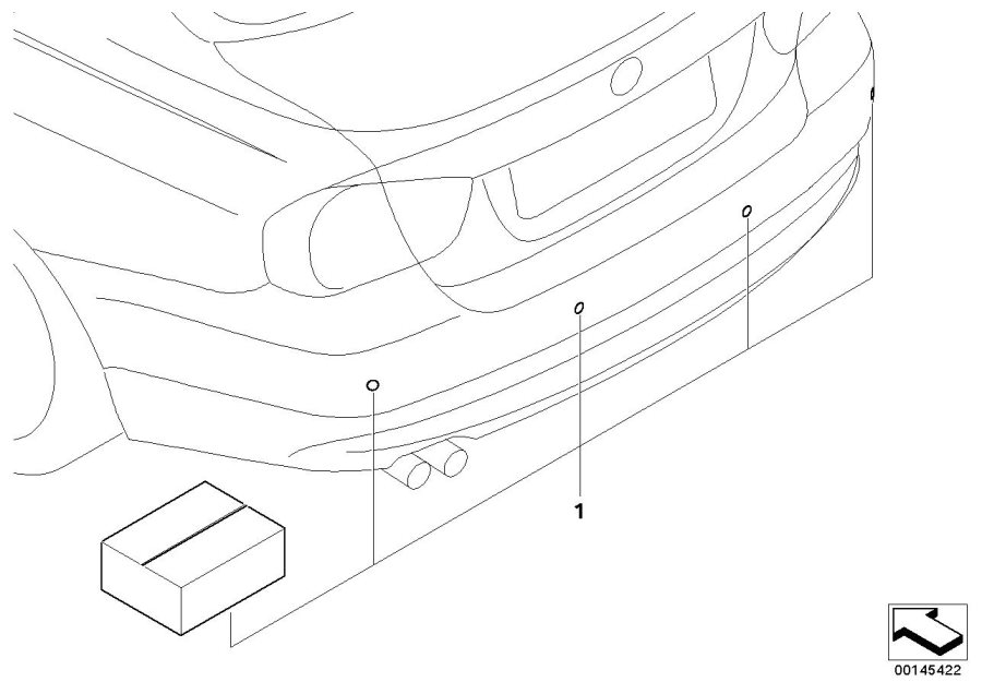 Le diagramme Kit de montage PDC arrière pour votre BMW