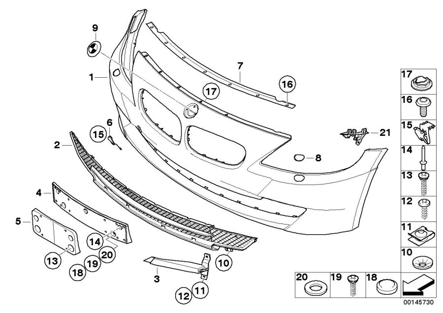 Diagram Trim cover, front for your 2001 BMW 325i   
