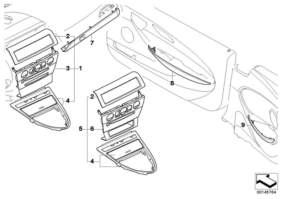 Diagram Individual wood, Pianolack schwarz for your 2008 BMW M6   