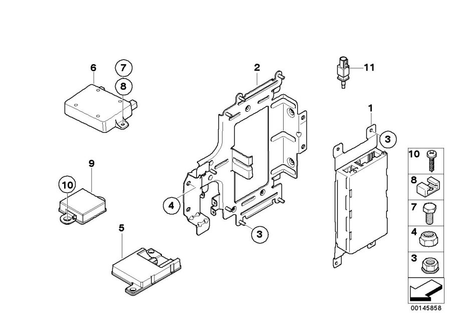 Diagram Single parts sa 639/SA 664, trunk for your 2008 BMW 323i   