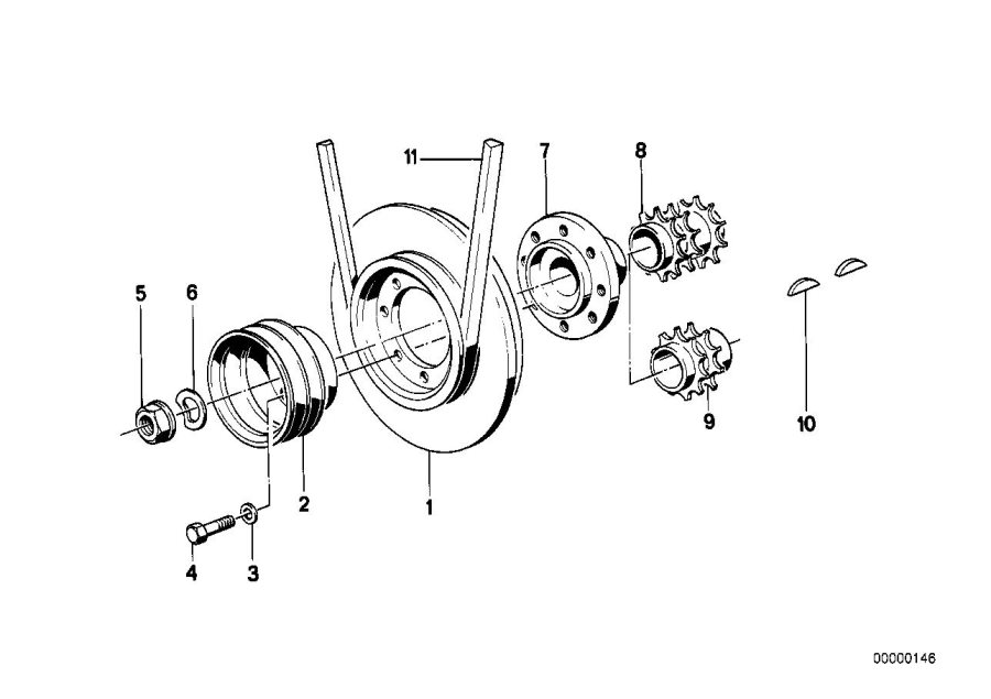 Diagram Belt Drive-vibration Damper for your 2007 BMW 535xi   