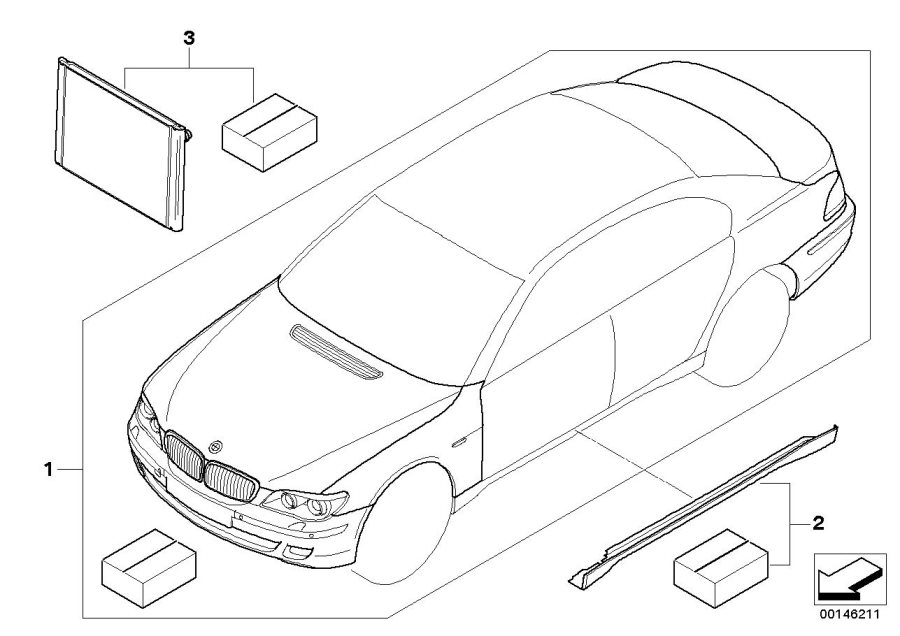 Diagram Retrofit, model redesign 2005 for your BMW